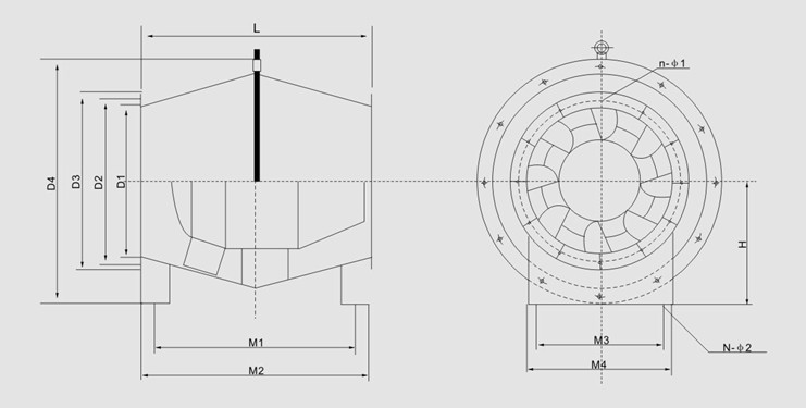 SJG型斜流式通风机主要技术参数
